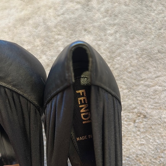 Fendi Women's Black Peep-Toe Shoes - Authentic - Picture 13 of 13